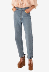 Chloé High-Rise Tapered Jeans Light Blue CH26SDP30151 40P
