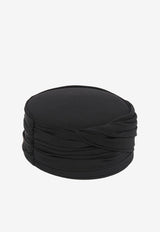 Chloé Silk Crepe Toque Hat Black CH26SHT02SIL 001
