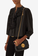 Chloé Ruffled Yoke Taffeta Blouse Black CH26SHT28102 001
