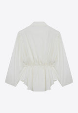 Chloé Ruffled Silk-Blend Blouse Ivory CH26SHT36102/S_CHLOE-103