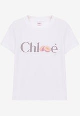 Chloé Passion Fruit and Logo Print T-shirt White CH26SJH08197 101