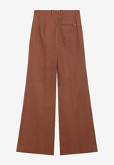 Chloé Flared Tailored Pants Brown CH26SPA76041/S_CHLOE-26S
