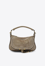 Chloé Small Marcie Suede Shoulder Bag Taupe CH26SS882P37/S_CHLOE-20E
