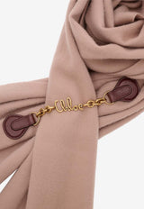Chloé The Iconic Scarf in Wool Nude CH26STS02WLB 6H3
