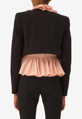 Chloé Spencer Cropped Tailored Jacket Black CH26SVE21042 001