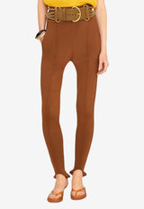 Chloé Stirrup Pants in a Jacquard Knit Brown CH26UMT07731 204