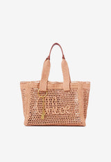 Chloé Summer Banana East-West Raffia Tote Bag Beige CH26US904P08 24M