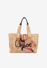 Chloé Summer Banana East-West Raffia Tote Bag Multicolor CH26US904R93 2YB