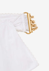 Chloé Signature Bow Chain Belt White CH26UTG04ECB 101