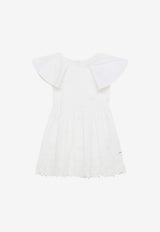 Chloé Kids Girls Embroidered Mini Dress White CHC20064-BCO/O_CHLOE-117
