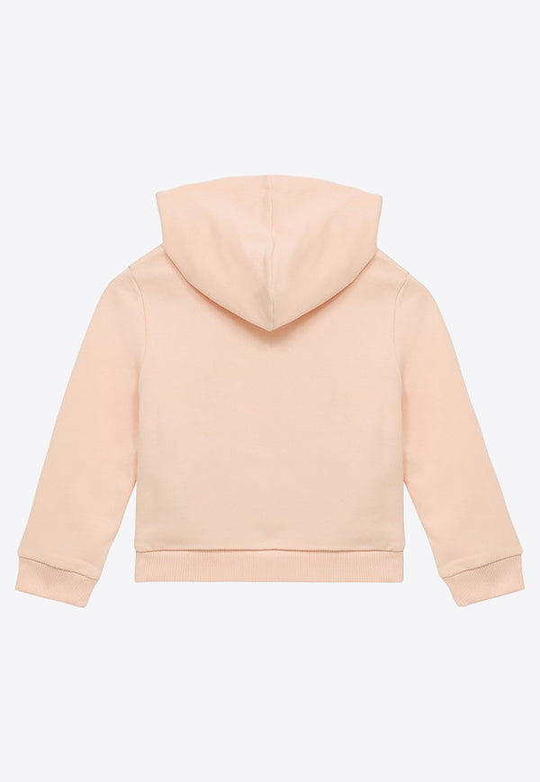Chloé Kids Girls Zip-Up Hooded Sweatshirt with Eyelet Detail Pink CHC20094-ACO/O_CHLOE-45F
