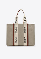 Chloé Large Woody Tote Bag Beige CHC22AS382I26/S_CHLOE-90U