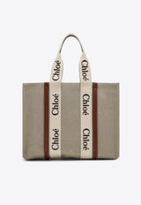 Chloé Large Woody Tote Bag Beige CHC22AS382I26/S_CHLOE-90U