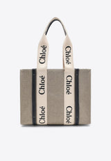Chloé Medium Woody Tote Bag Beige CHC22AS383I26/S_CHLOE-91J