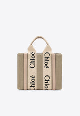 Chloé Woody Logo Tote Bag Beige CHC22AS397I26/R_CHLOE-6J5