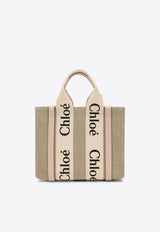 Chloé Woody Logo Tote Bag Beige CHC22AS397I26/R_CHLOE-6J5