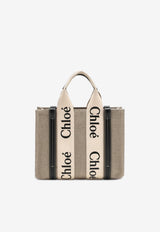 Chloé Small Woody Canvas Tote Bag Beige CHC22AS397I26/R_CHLOE-91J
