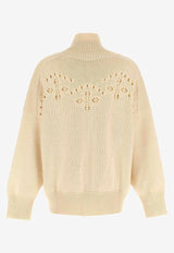 Chloé Embroidered Wool Sweater CHC23AMP23670107 ICONIC MILK