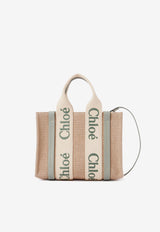 Chloé Small Woody Tote Bag in Linen CHC23AS397L1738T