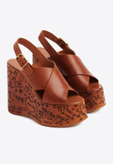 Chloé Maxime 130 Wedge Sandals Brown CHC24A02YLU27T Ginger Brown