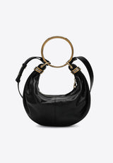 Chloé Small Bracelet Glossy Leather Hobo Bag Black CHC24AS611N72/R_CHLOE-001