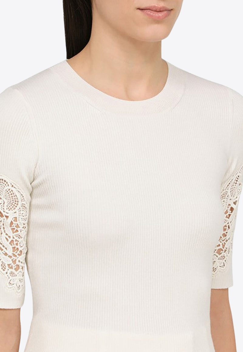 Chloé Floral-Embroidered Wool-Blend Top CHC24SMP33550/O_CHLOE-107