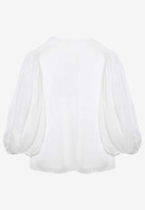 Chloé Balloon-Sleeved Blouse White CHC24UHT14016/O_CHLOE-101