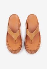 Chloé Nama Wedge Flatform Slides CHC25A10XSN749