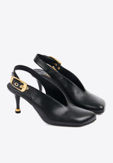 Chloé Andrea 70 Calf Leather Slingback Pumps Black CHC25S08DQK001 Black