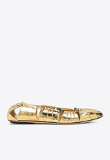 Chloé Luna Cut-Out Metallic Ballet Flats Gold CHC25S08JQO/Q_CHLOE-9DA