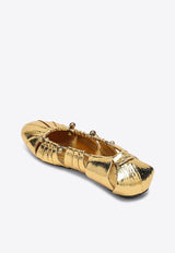 Chloé Luna Cut-Out Metallic Ballet Flats Gold CHC25S08JQO/Q_CHLOE-9DA