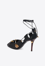 Chloé Luna 90 Deconstructed Leather Pumps Black CHC25S08KQL001 Black