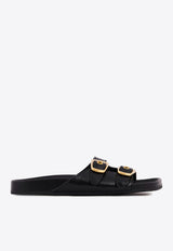 Chloé Polly Leather Slides Black CHC25S08PQJ001 Black