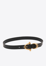 Chloé Bracelet Calf Leather Belt Black CHC25SC004SFB001 Black