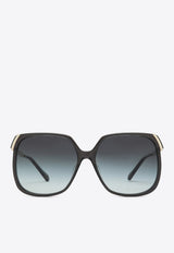 Chloé Aly Square-Framed Sunglasses Gray CHC25SEK0286/Q_CHLOE-744