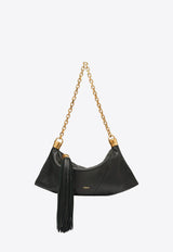 Chloé Small Foulard Hobo Bag in Grained Leather Black CHC25SS447O37001 Black