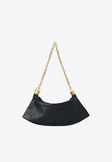 Chloé Small Foulard Hobo Bag in Grained Leather Black CHC25SS447O37001 Black
