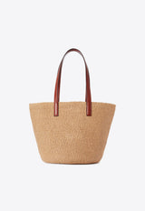 Chloé Large Horse Medal Basket Bag Brown CHC25SS591O8227S Sepia Brown