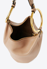 Chloé Small Bracelet Shoulder Bag in Grained Leather Pink CHC25SS618O37527 Woodrose