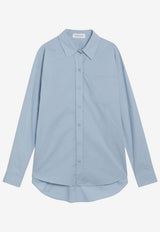 The Frankie Shop Ornella Asymmetric Shirt Light Blue CHFS21090CO/R_THE-329
