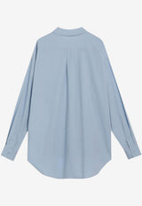 The Frankie Shop Ornella Asymmetric Shirt Light Blue CHFS21090CO/R_THE-329