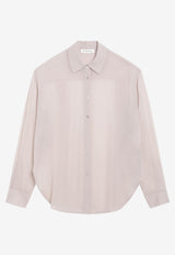 The Frankie Shop Semi-Sheer Buttoned Shirt Pink CHFS21199PL/S_THE-600