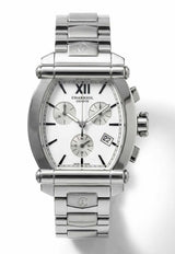 Charriol Colvmbvs Chrono Tonneau 35mm Stainless Steel Watch White CHARCCT35SSW_TH