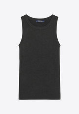 S Max Mara Cipro Ribbed Tank Top Dark Green CIPROWO/R_MAXS-008