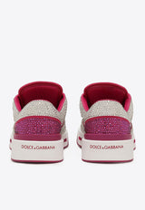 Dolce & Gabbana New Roma Embellished Low-Top Sneakers Fuchsia CK2036 AM803 8K084