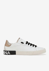 Dolce & Gabbana Portofino Vintage Calf Leather Sneakers White CK2203 AM780 89662