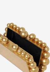 Cult Gaia Eos Clutch with Beads Gold CL3682MT2066_GOLD