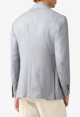 Lardini Wool and Cashmere Single-Breasted Blazer Gray CN528AE_GREY