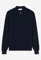 Lardini Half-Zip Polo T-shirt Navy CNLPML60_NAVY