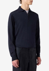 Lardini Half-Zip Polo T-shirt Navy CNLPML60_NAVY